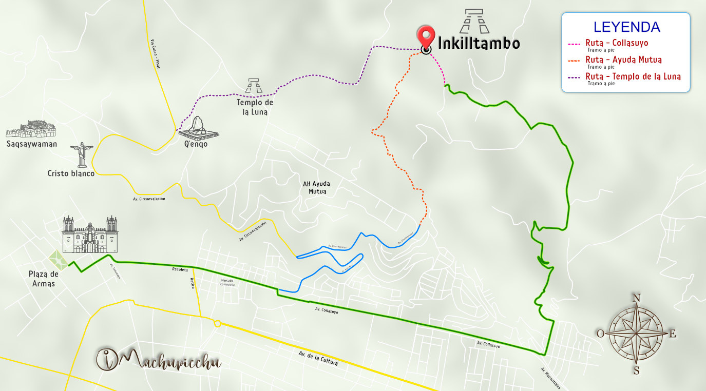 Mapa para llegar a Inkilltambo