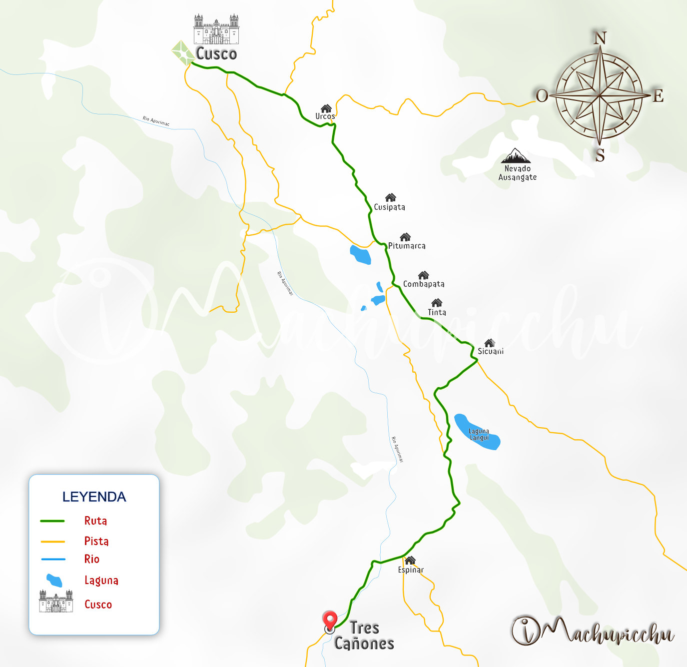 Mapa Tres Cañones Espinar