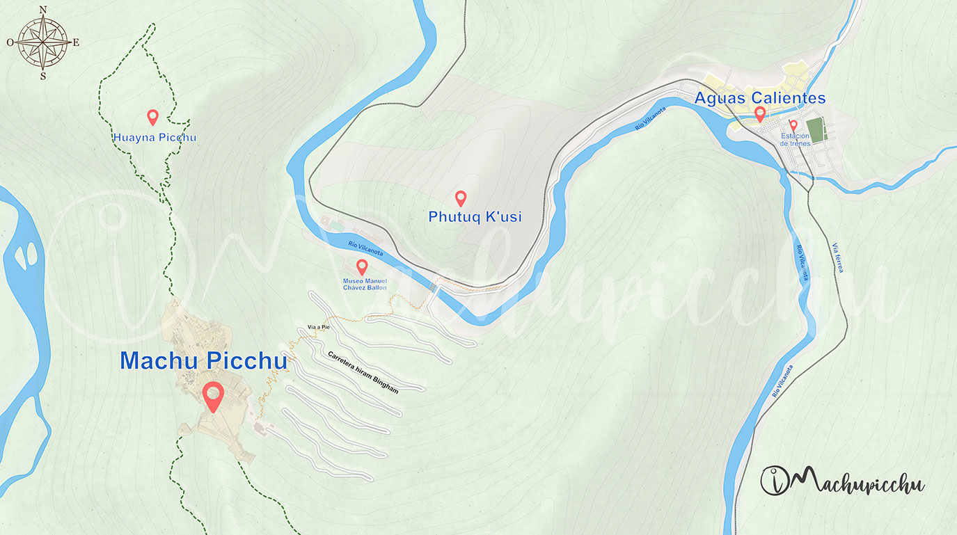 Ubicación de Machu Picchu en Aguas Calientes