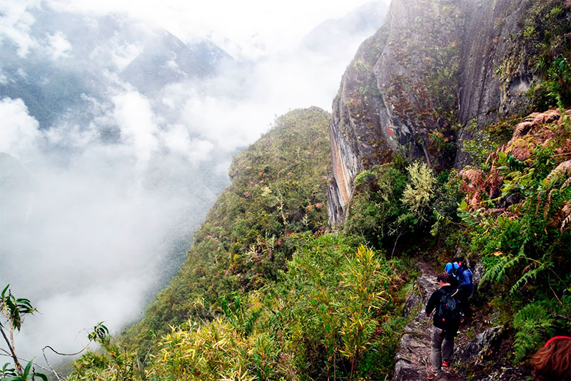 Climbing the Huayna Picchu mountain
