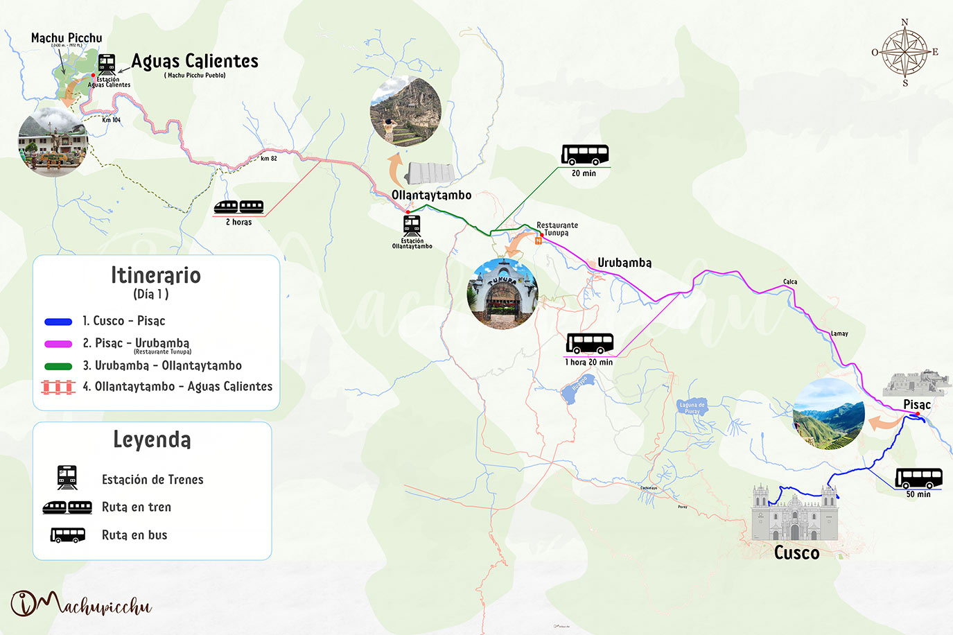 Map Cusco - Aguas Calientes