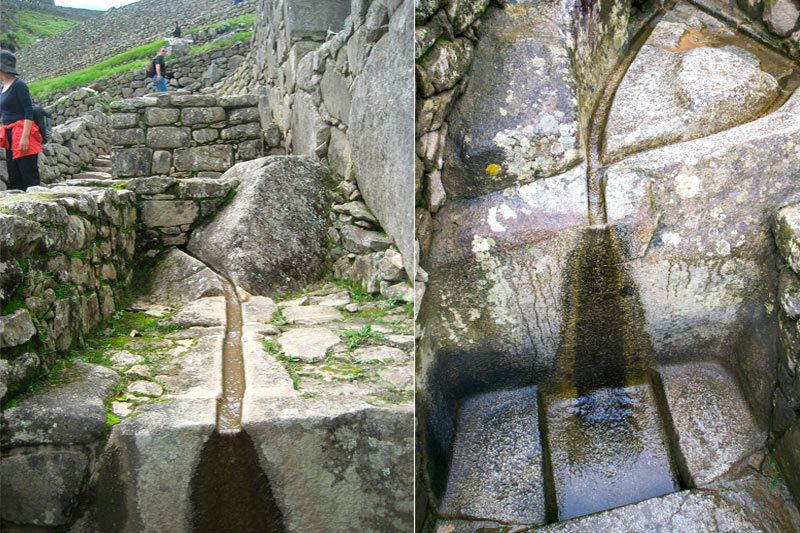 Canais de Água - Machupicchu