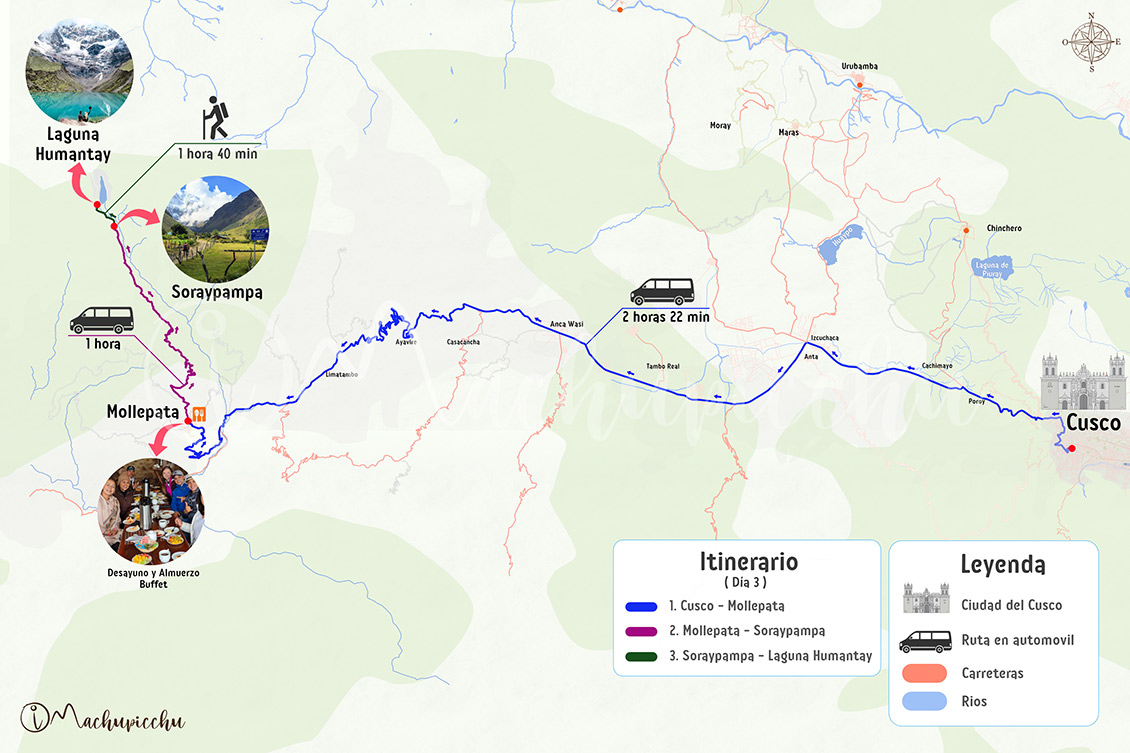 Mapa ruta Tour Laguna Humantay