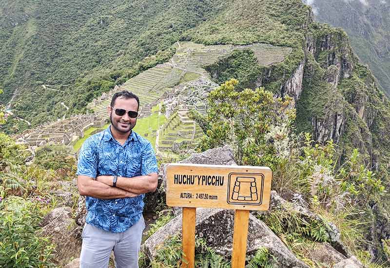 Vista da montanha Huchuy Picchu