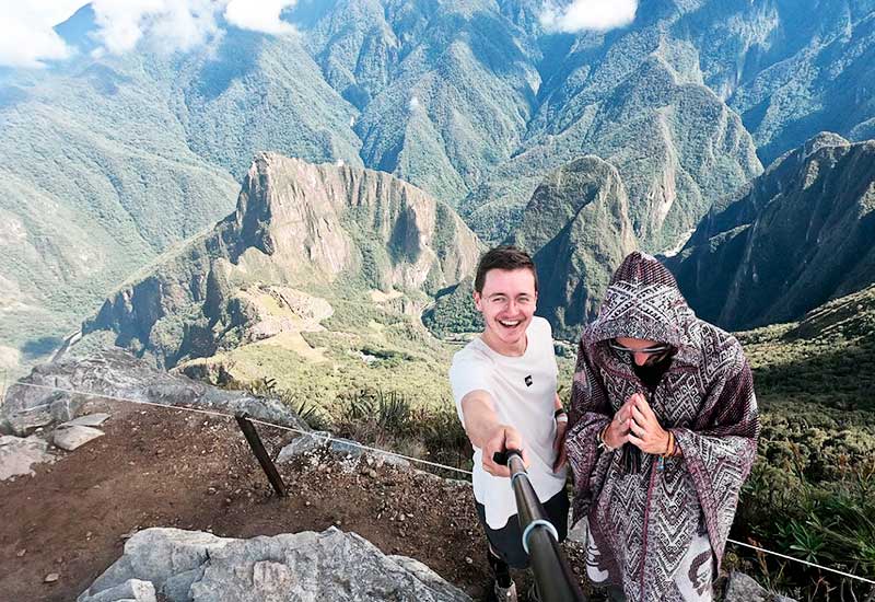 Machu Picchu Selfie from the Mountain 