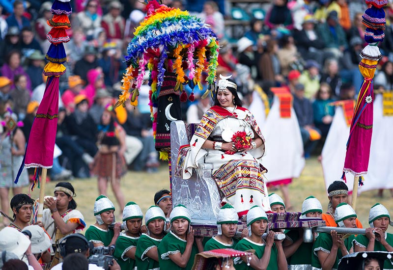 Coya en la celebración del Inti Raymi