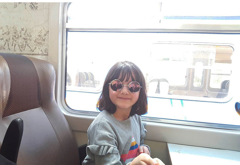 Machu Picchu ragazza sul treno 