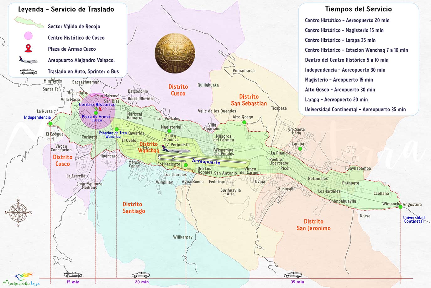 Mapa limites del servicio