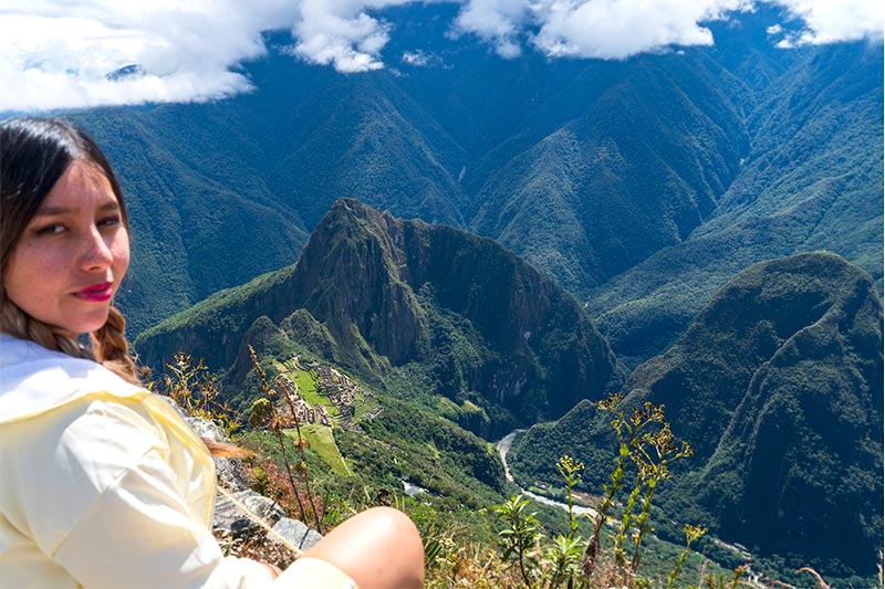 Landscape of Machu Picchu as seen from Machu Picchu mountain