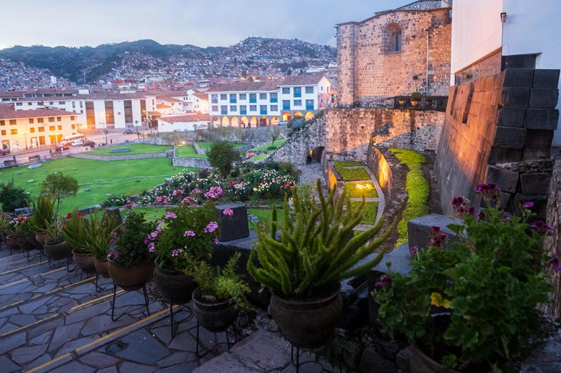 Vista al jardín de Coricancha