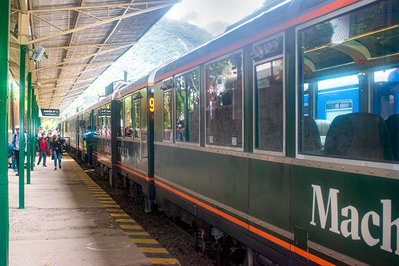 Estación de trenes de Aguas Calientes