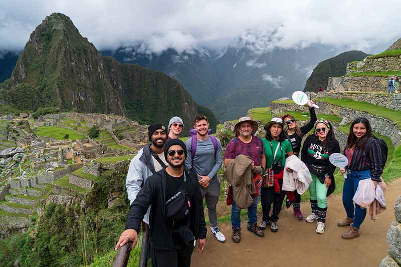 Exploring the ruins of Machu Picchu