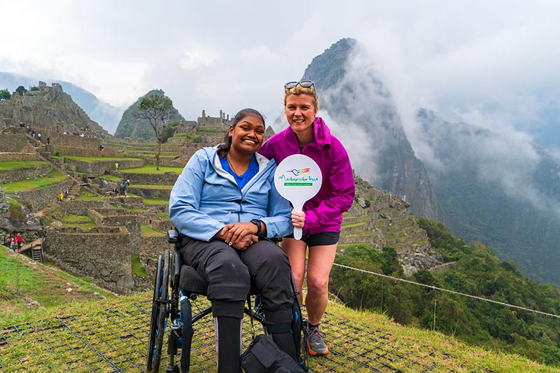 Machu Picchu em uma cadeira de rodas