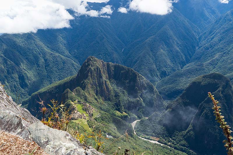 Full view of the Inca citadel of Machu Picchu