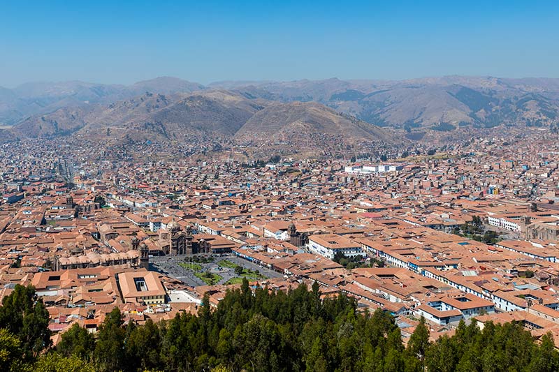 View of a part of the city of Cusco
