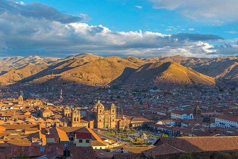 Atardecer en la ciudad de Cusco