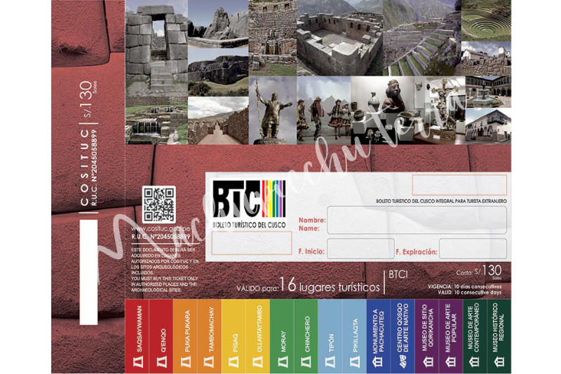 Cusco Tourist Ticket - BTC