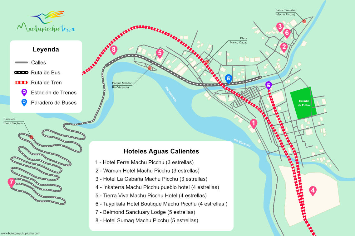 Mapa de Aguas Calientes