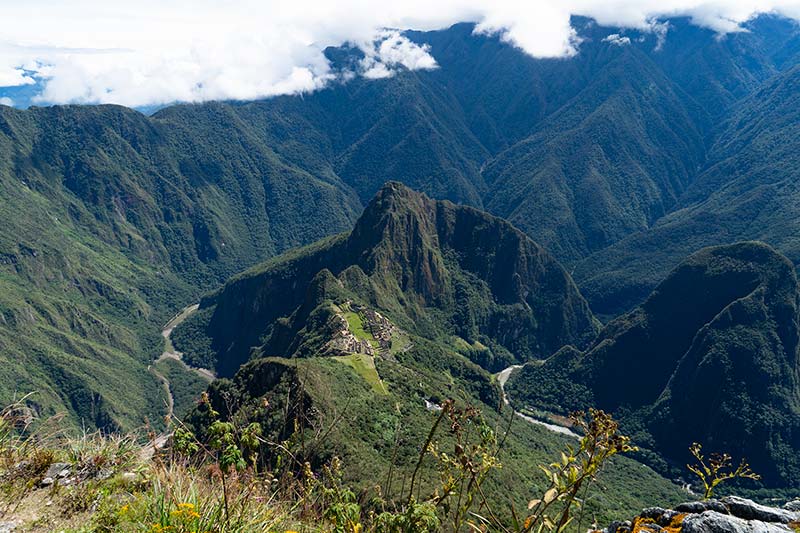 Paisagem dos sonhos na montanha de Machu Picchu