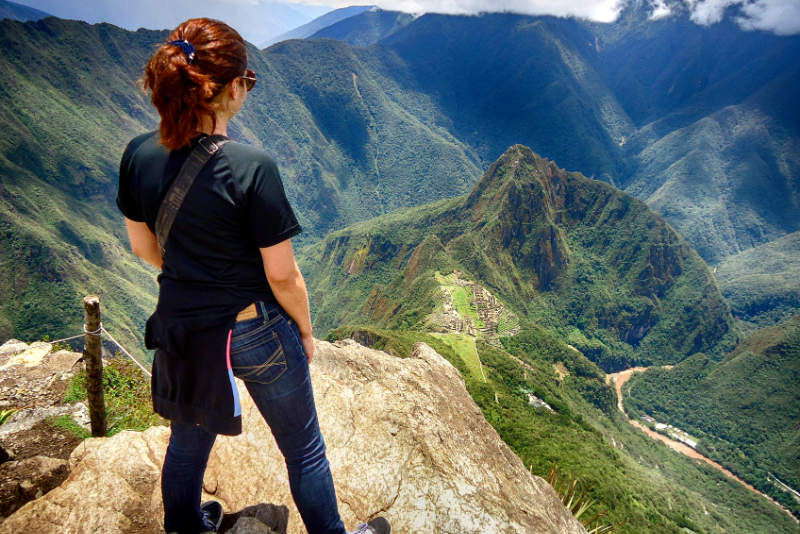 Increíble vista desde la cima de la Montaña Machupicchu