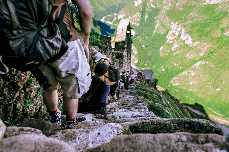 Escalera de la muerte de Huayna Picchu
