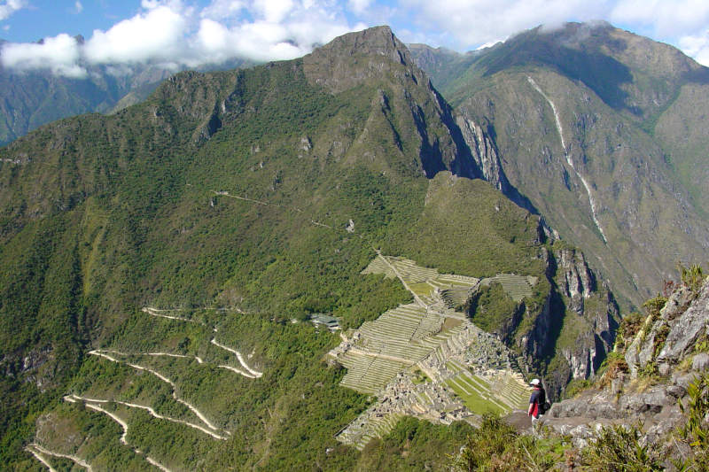 View of the Inca citadel from Huayna Picchu