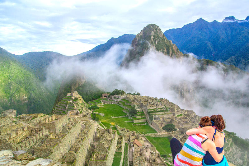 Enjoying the incredible views of Machu Picchu