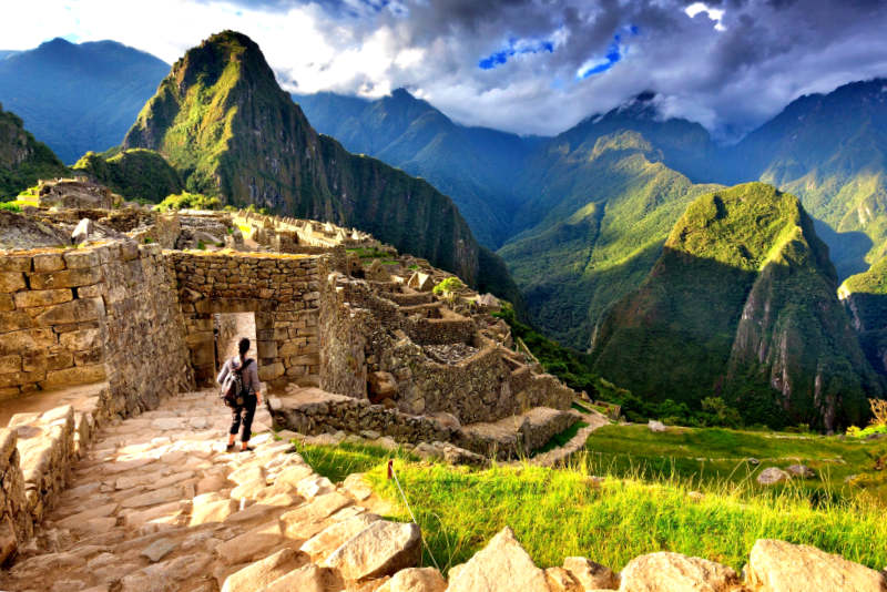 Main entrance to the citadel of Machu Picchu
