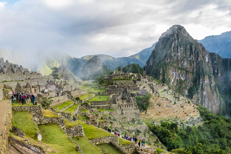 Vista panorámica de Machu Picchu