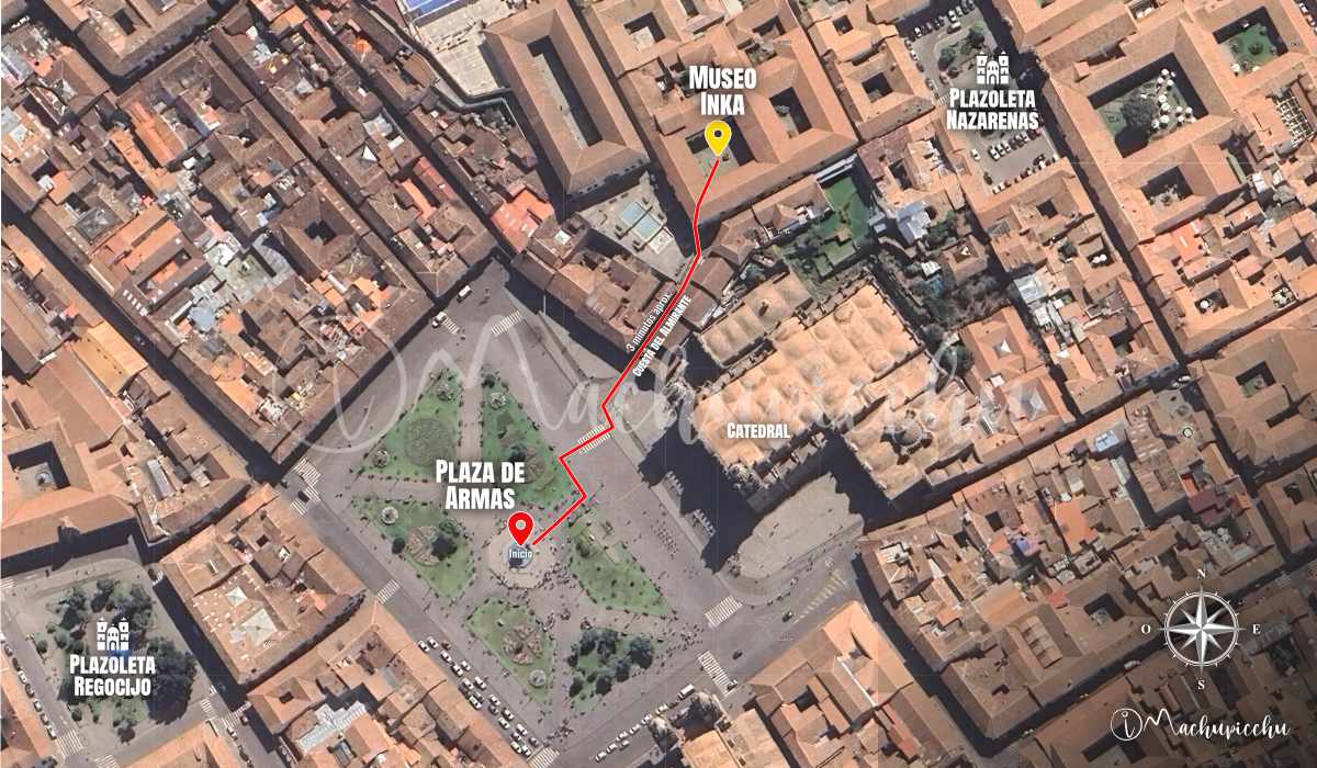 Como llegar al Museo Inka desde la Plaza de Armas