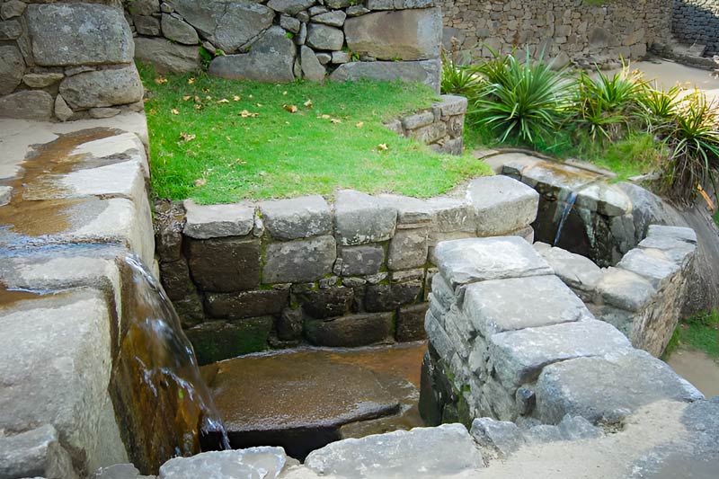 Una de las fuentes de agua de Machu Picchu