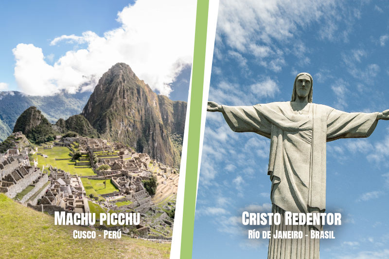 Machu Picchu y Cristo Redentor