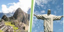Machu Picchu y Cristo Redentor, 2 maravillas del mundo en Sudamérica