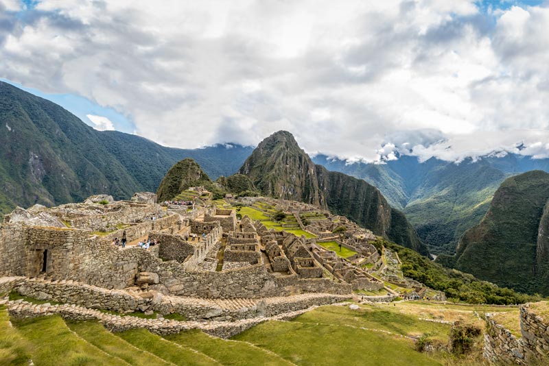 Vista panorámica de Machu Picchu