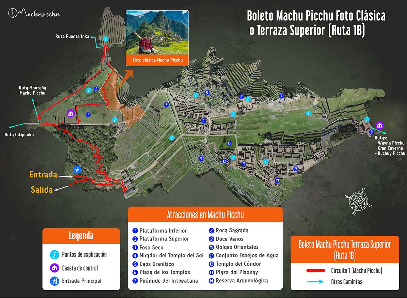 Map route 1B Upper Terrace