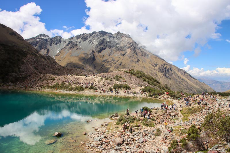 Tourists in the Humantay Lagoon