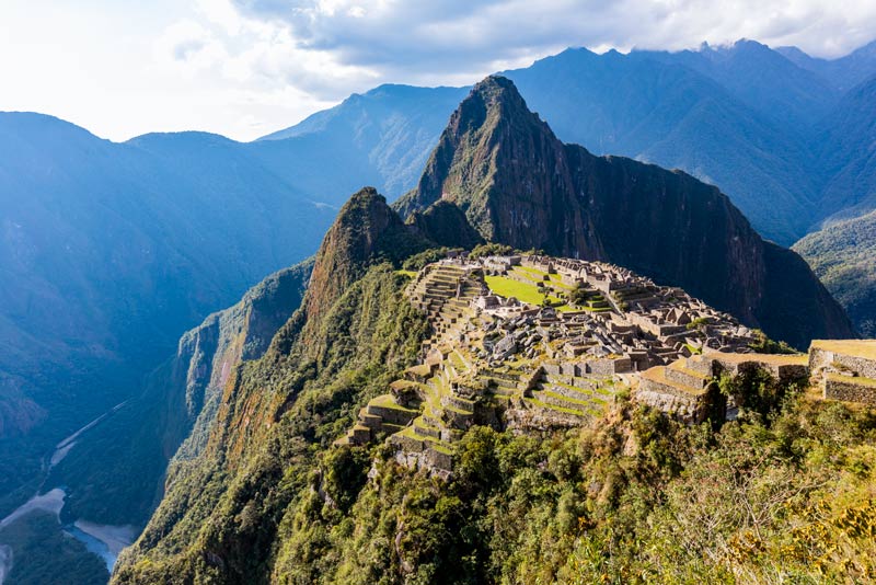 Vista panorâmica de Machu Picchu