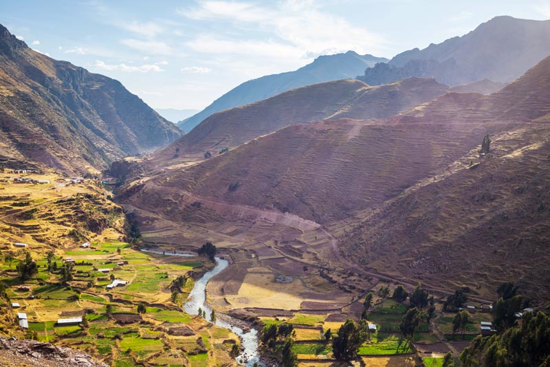 View of the Urubamba River in the Sacred Valley