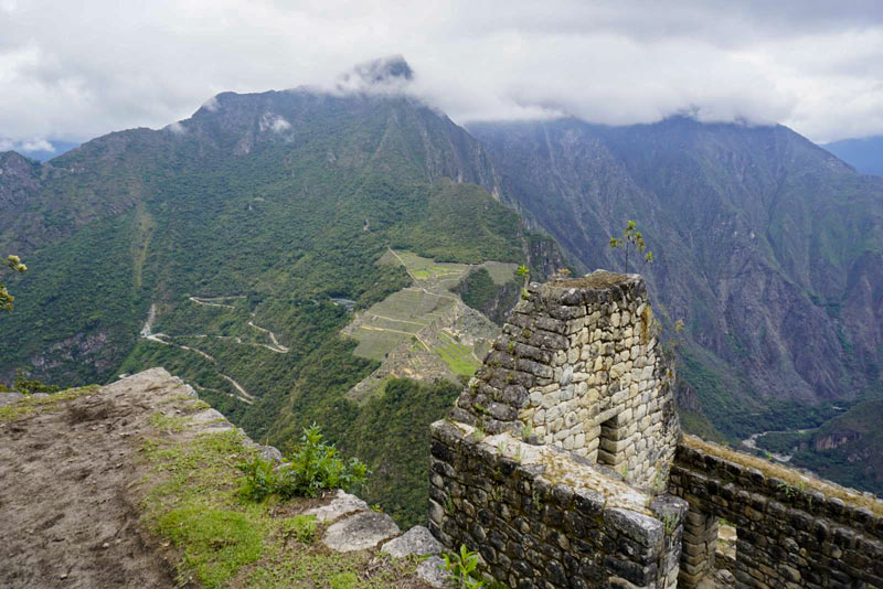 Constructions on the summit of Huayna Picchu