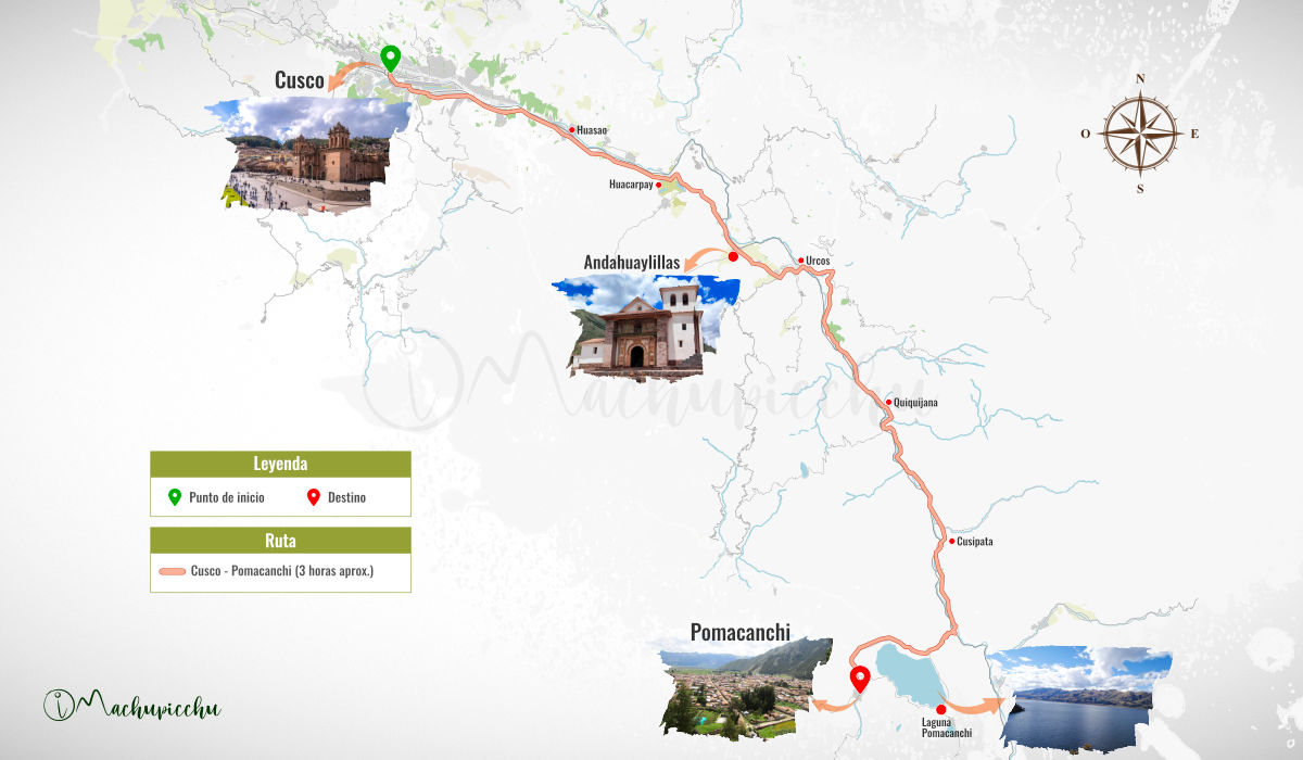 Así es la ruta para llegar al pueblo de Pomacanchi
