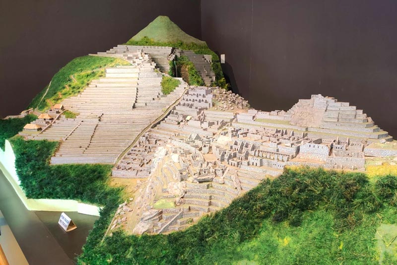 Maqueta de la ciudadela de Machu Picchu - Museo Casa Concha