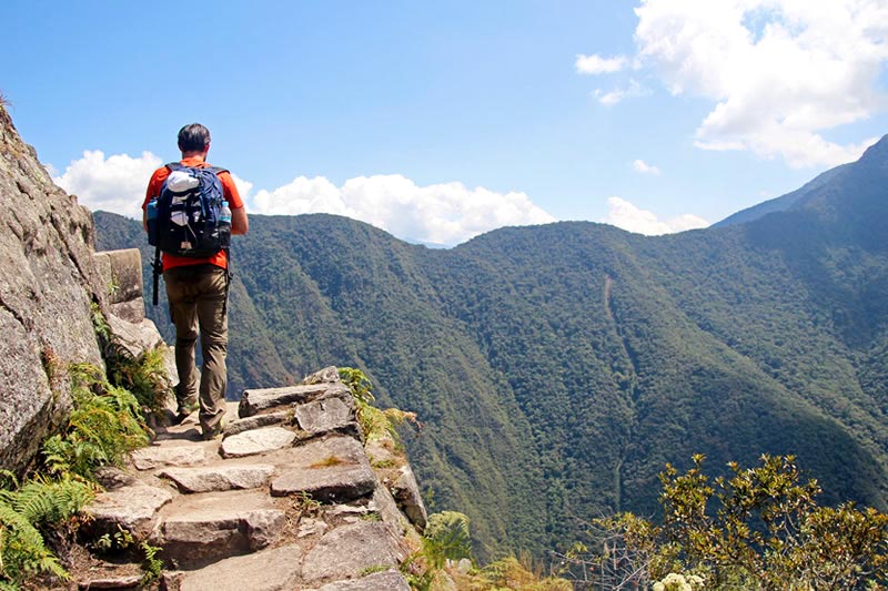 Path to the top of Huayna Picchu Mountain