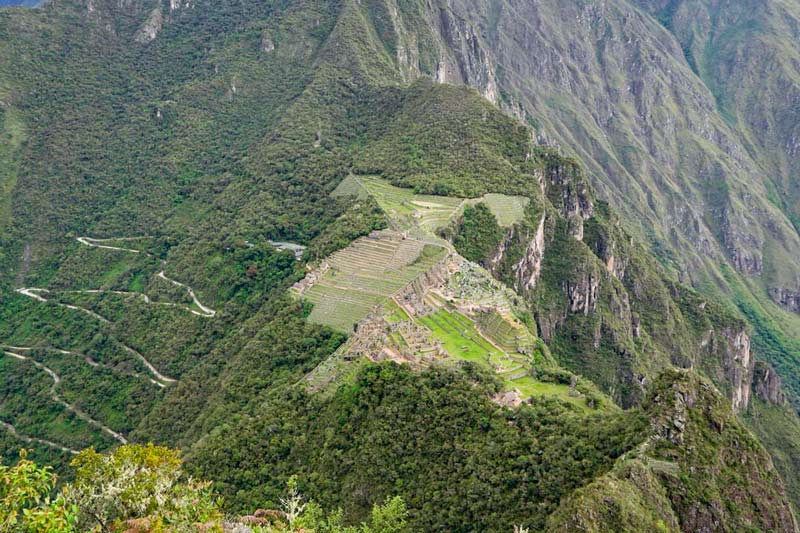 View from the top of Huayna Picchu Mountain