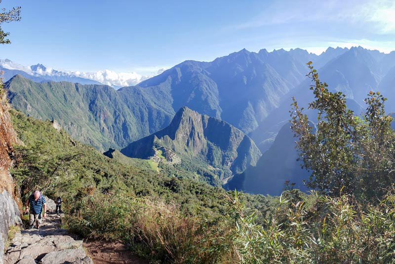 A caminho do topo da montanha Machu Picchu