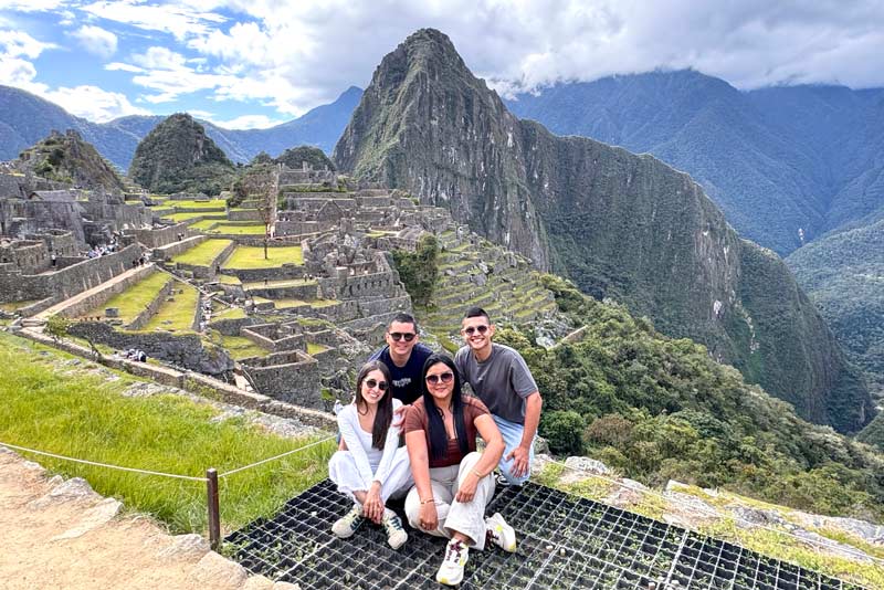 Estudantes em Machu Picchu