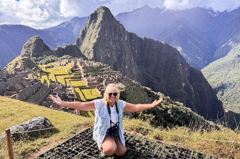 Tourist visiting Machu Picchu